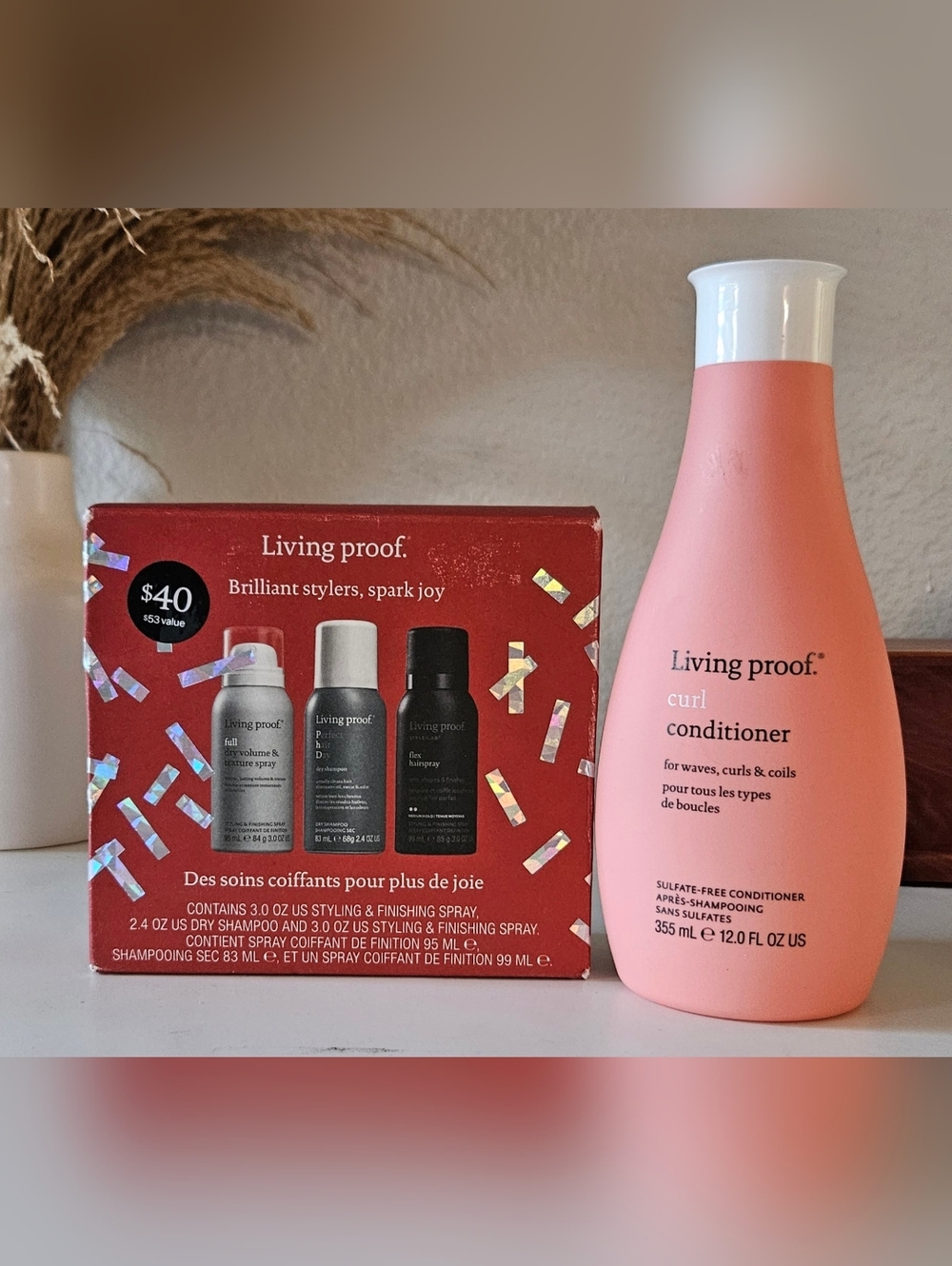 Living Proof Travel Trio Set & 12 oz. Curl Conditioner